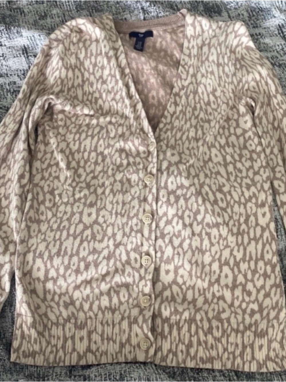 Gap Leopard Print Button-Front Cardigan – Size XS